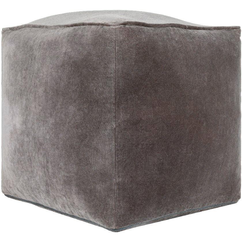 Tearia Steel Grey Pouf