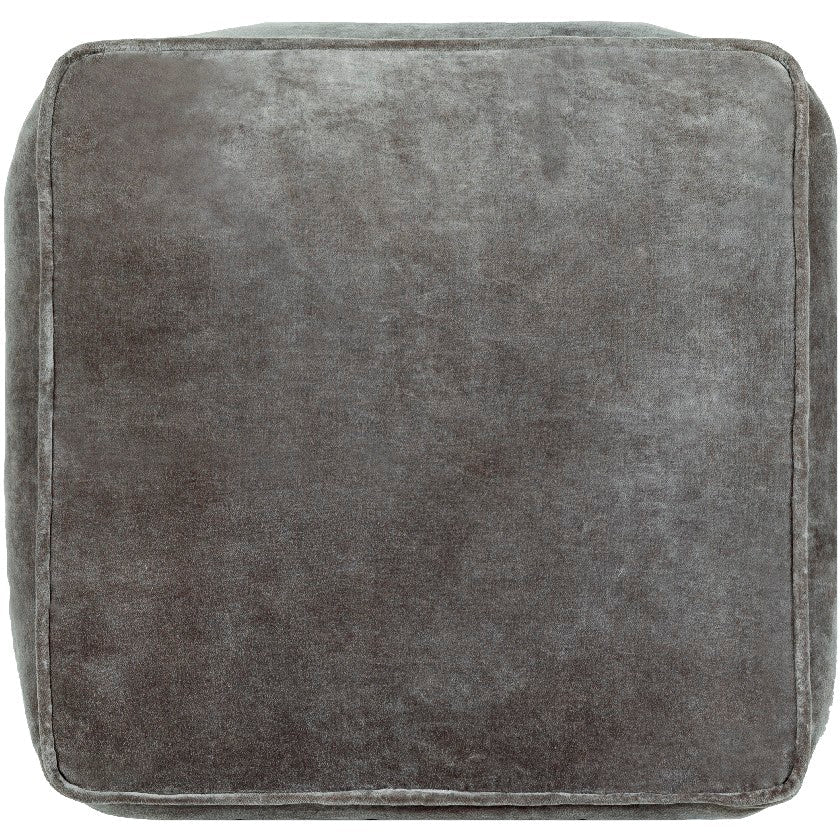 Tearia Steel Grey Pouf