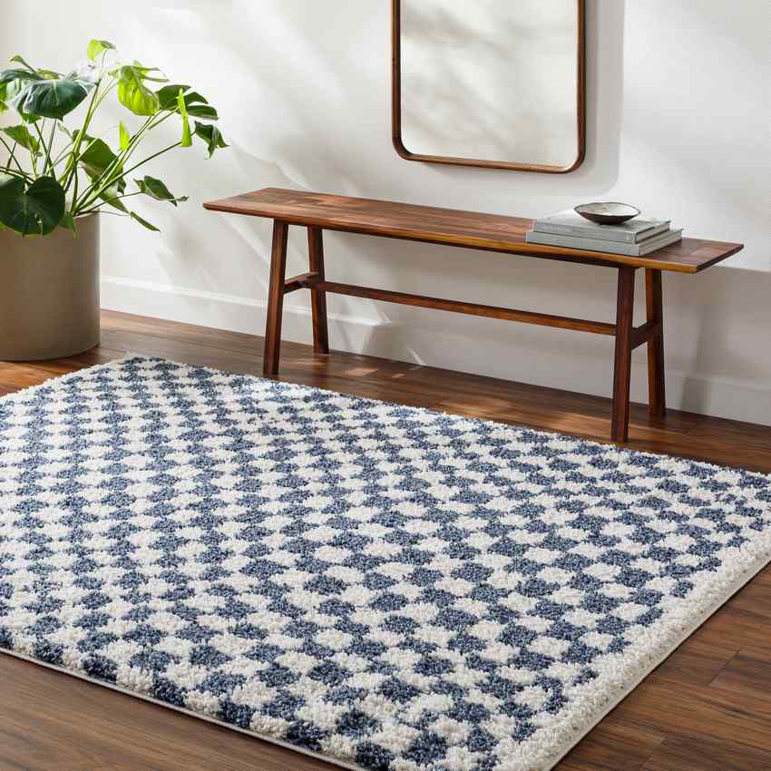 Emmitt Modern Dark Blue Area Rug