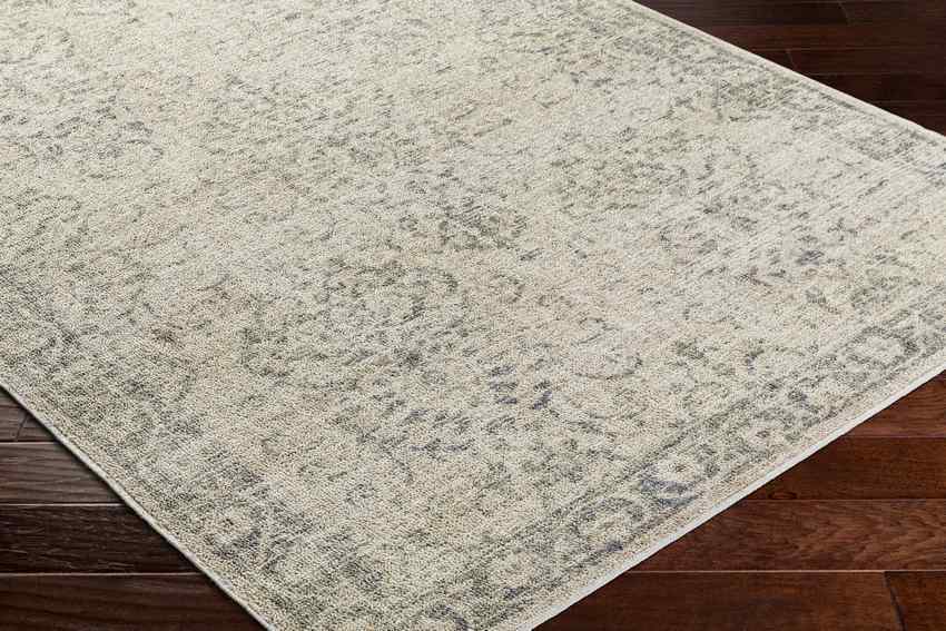 Andera Traditional Dark Moss Washable Area Rug
