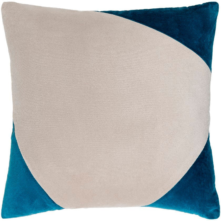 Natane Off-White/Marine Blue Pillow Cover