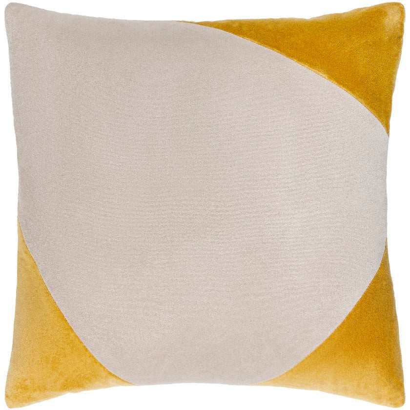 Natane Off-White/Brass Pillow Cover