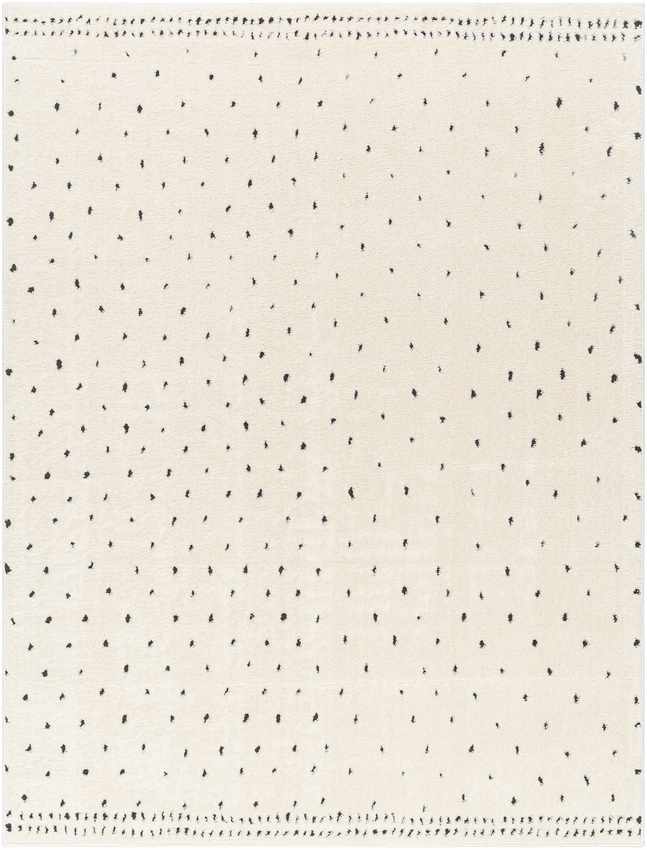 Monisha Modern Ivory/Black Area Rug