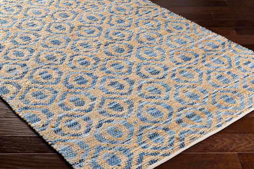 Diandria Modern Tan/Dark Blue Area Rug