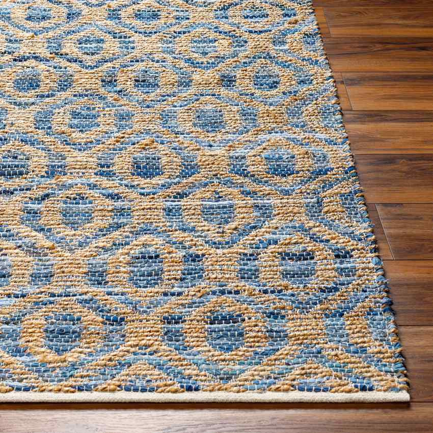 Diandria Modern Tan/Dark Blue Area Rug