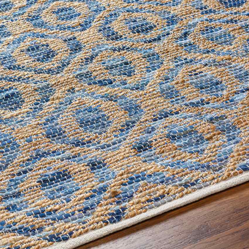 Diandria Modern Tan/Dark Blue Area Rug