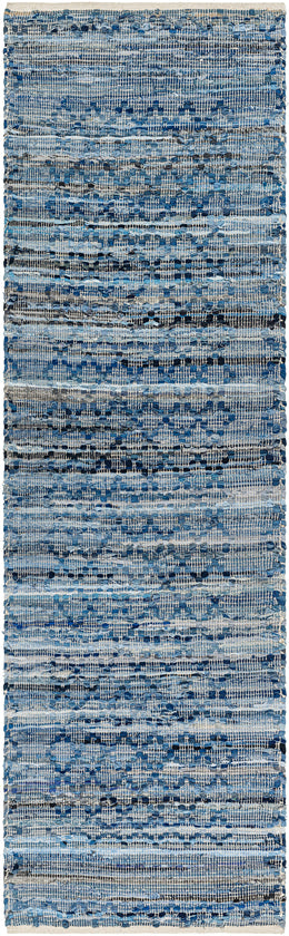 Lei Modern Dark Blue/Light Blue Area Rug