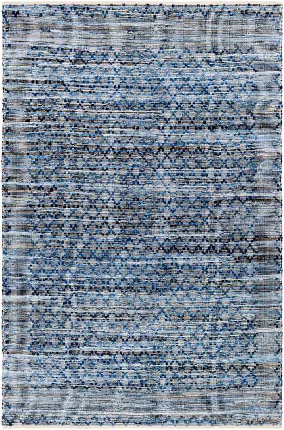 Lei Modern Dark Blue/Light Blue Area Rug
