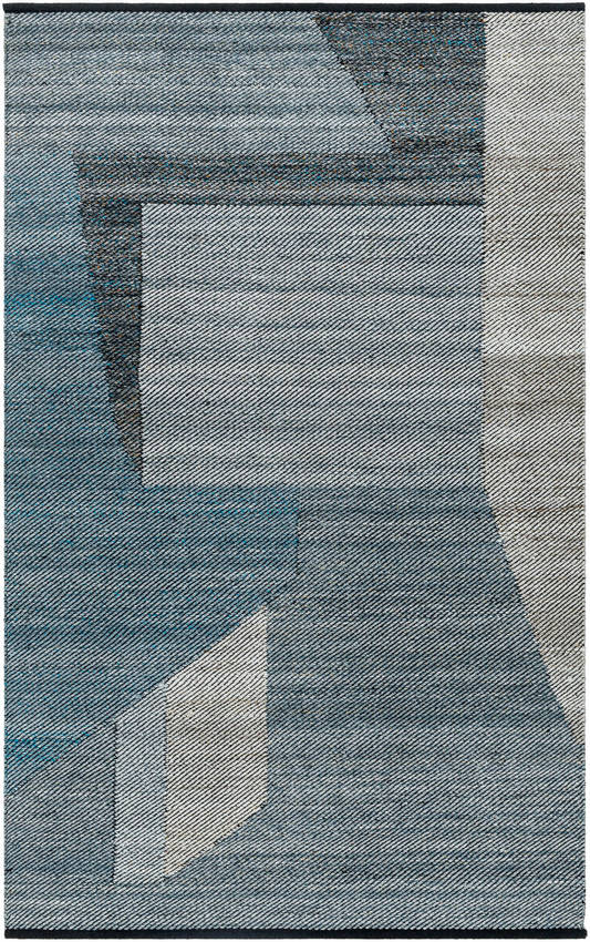 Jevon Rustic Slate Blue Area Rug