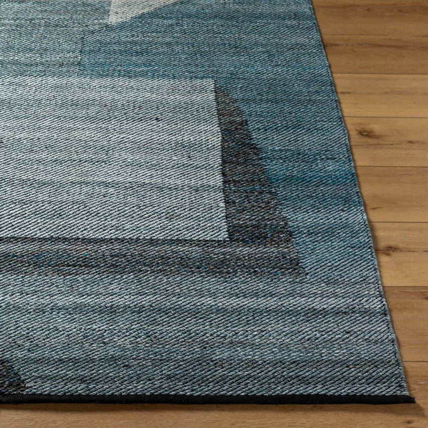 Jevon Rustic Slate Blue Area Rug