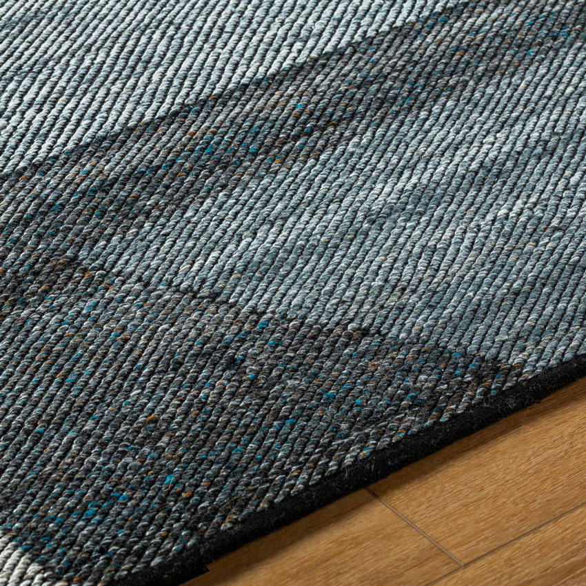 Jevon Rustic Slate Blue Area Rug