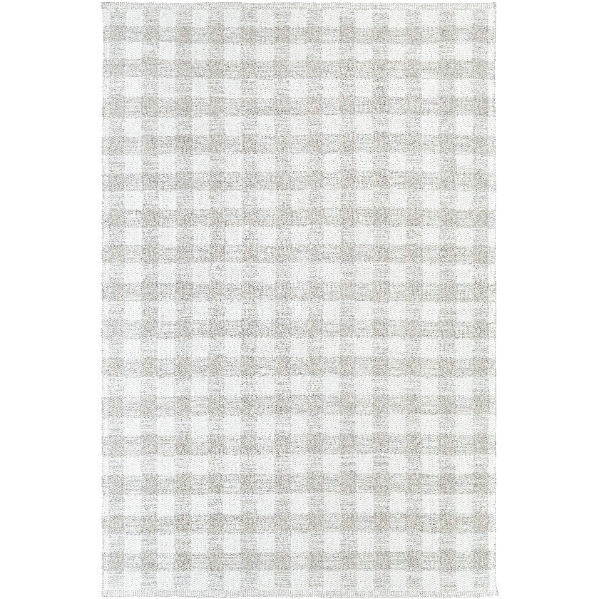Jamaris Solid and Border Light Grey Area Rug