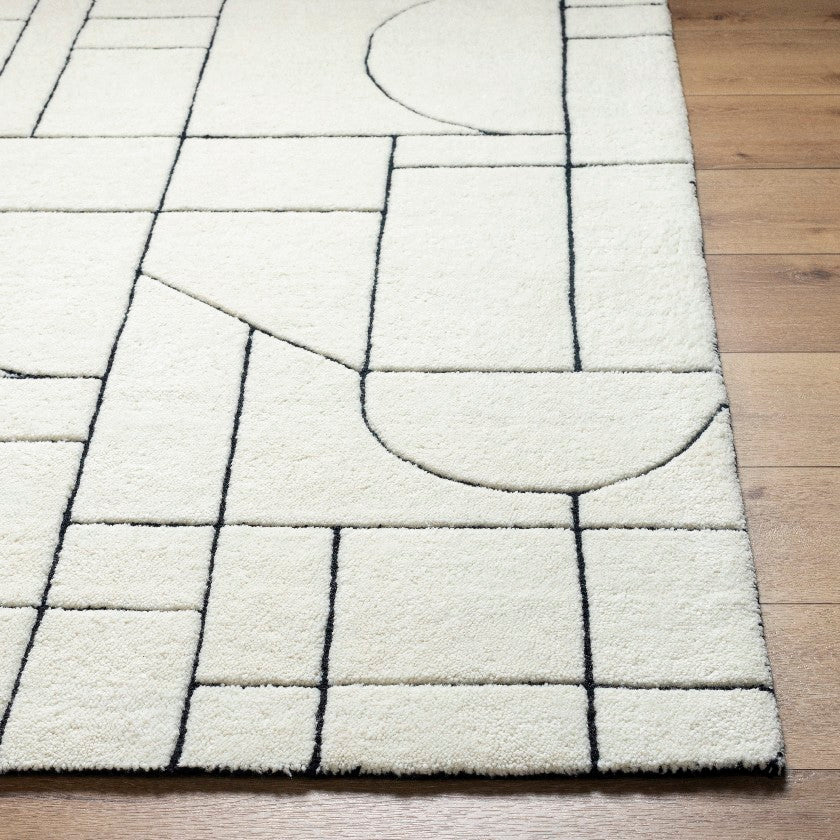 Benard Modern Cream Area Rug