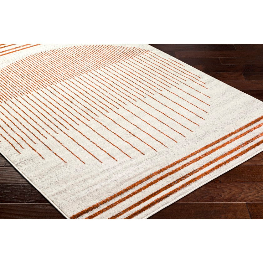 Neerbosch Modern Burnt Orange Area Rug
