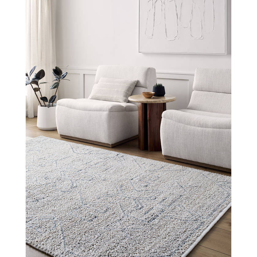 Mitul Modern Light Silver Area Rug