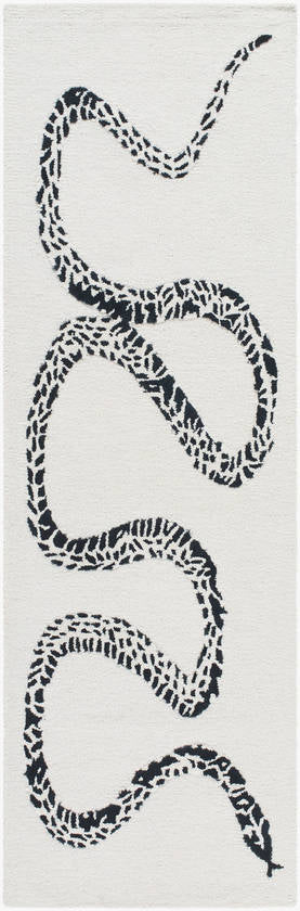 Rachelle Modern Light Silver/Jet Black Area Rug