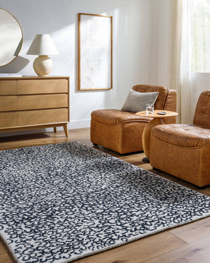 Meriah Modern Black/Cream Area Rug