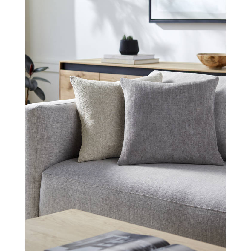 Channy Warm Grey Pillow Cover