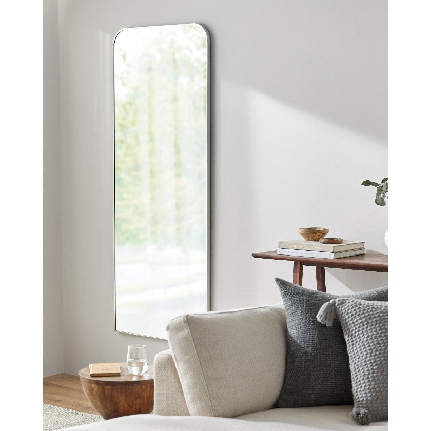 Lashunda Modern Metallic Silver Wall Mirror