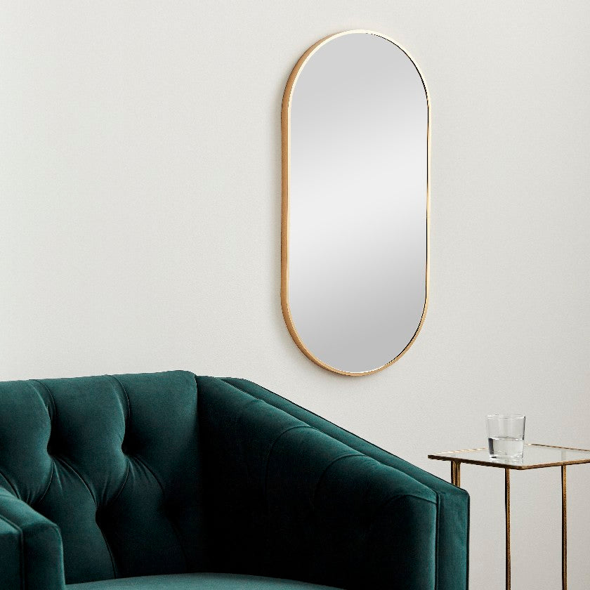 Soyla Modern Gold Wall Mirror