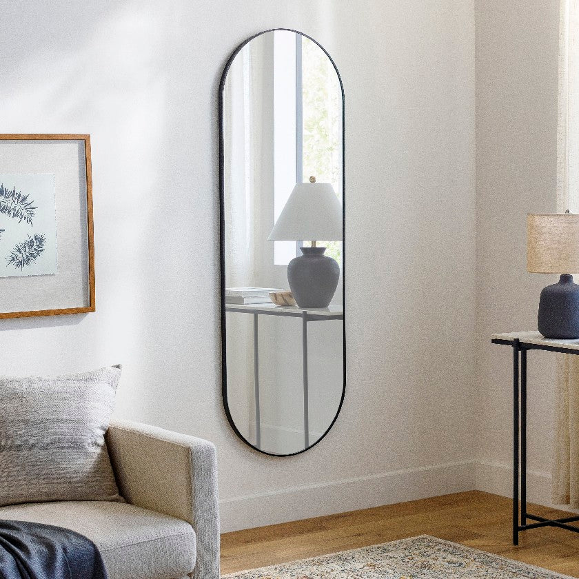 Ellyn Modern Black Wall Mirror