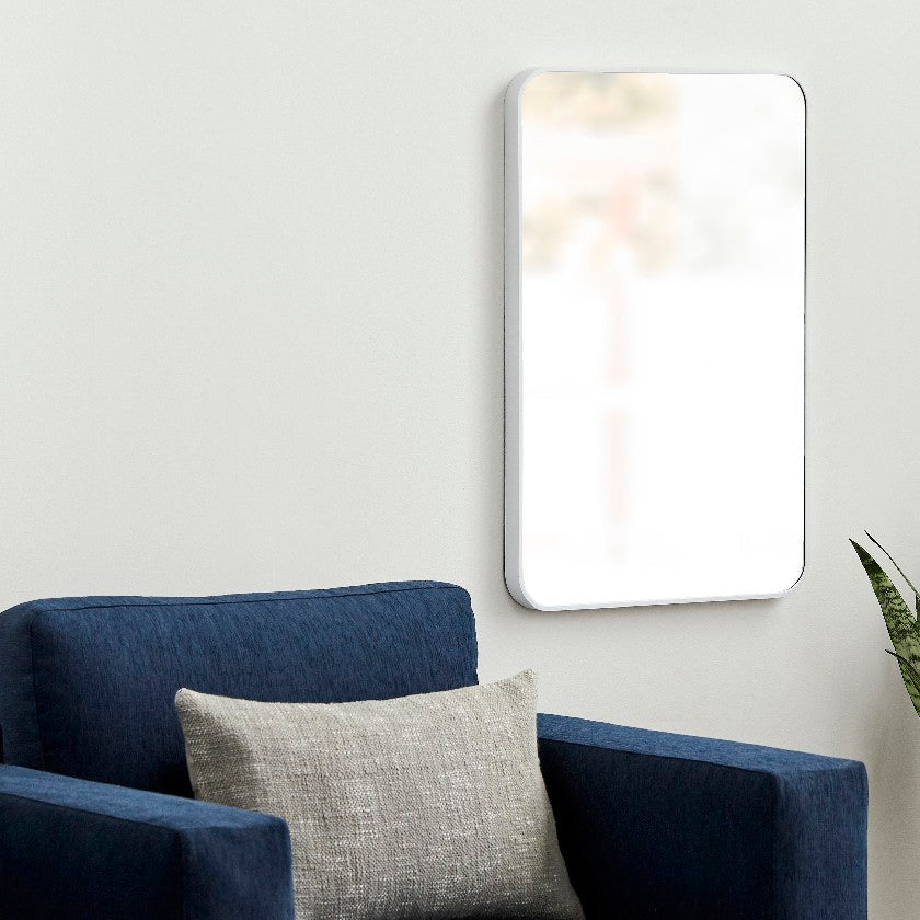Renna Modern White Wall Mirror