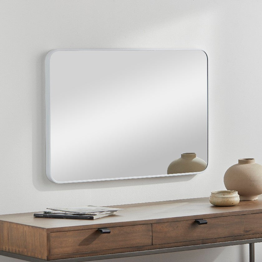 Renna Modern White Wall Mirror