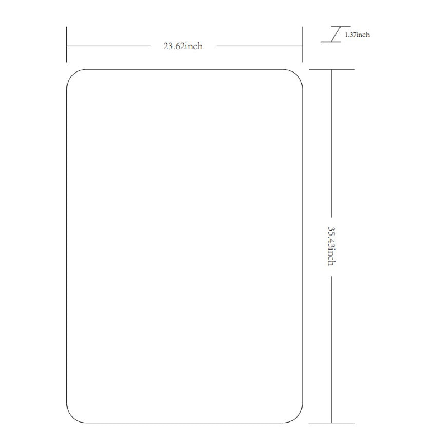 Renna Modern White Wall Mirror