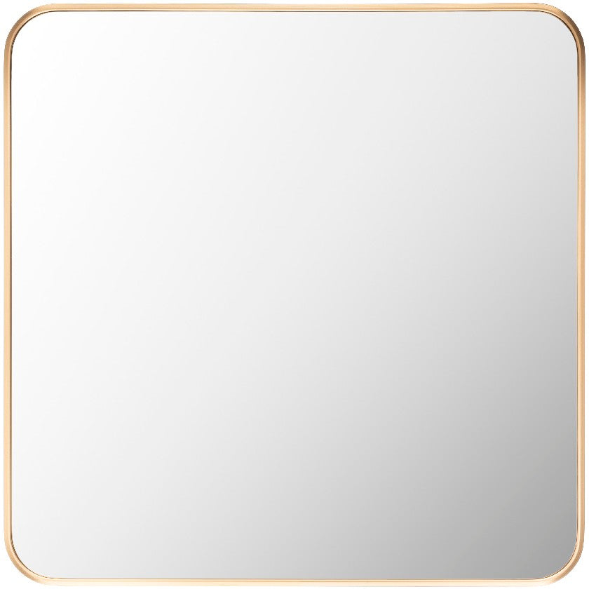 Louvenia Modern Gold Wall Mirror