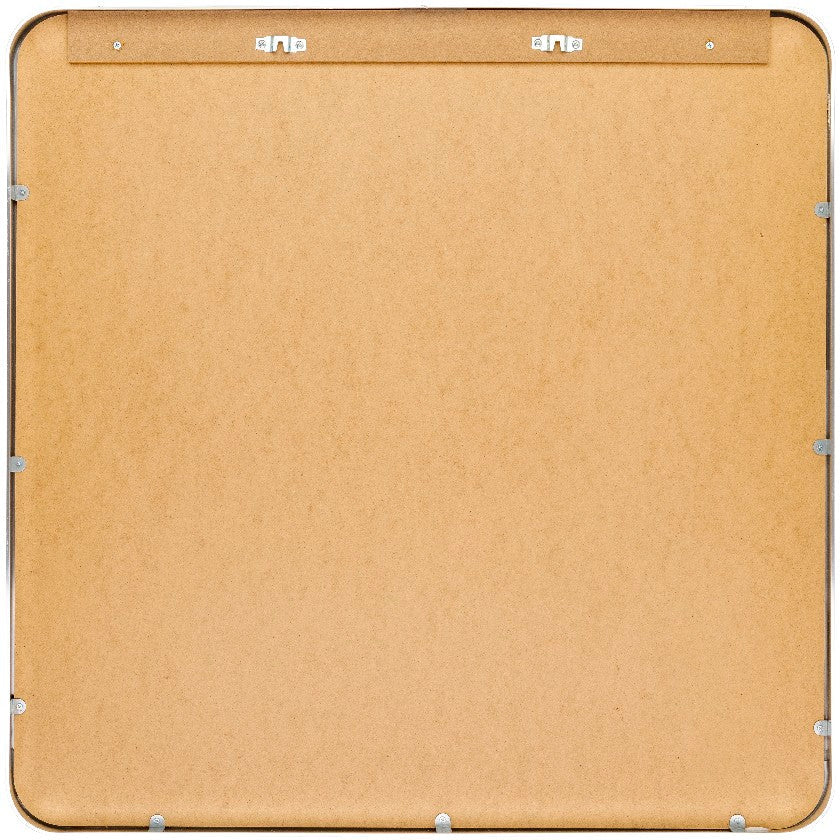 Louvenia Modern Metallic Silver Wall Mirror