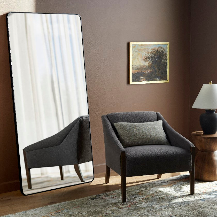 Jackline Modern Black Wall Mirror