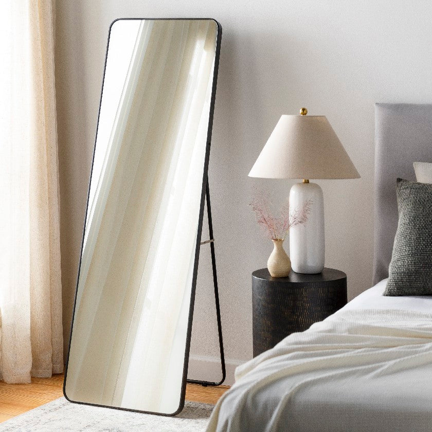 Jackline Modern Black Wall Mirror