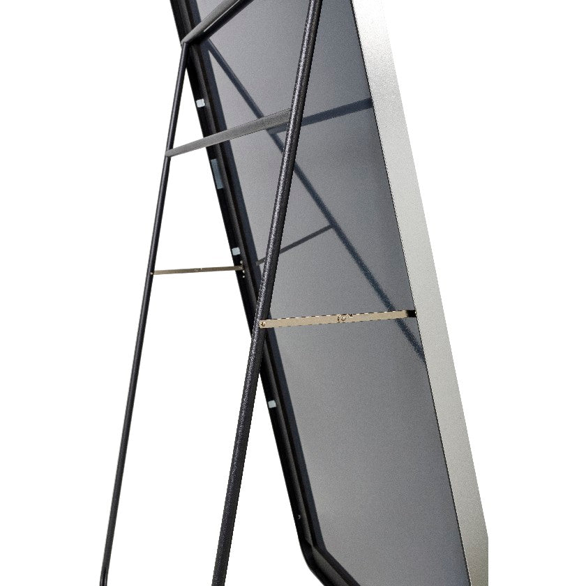 Jackline Modern Metallic Silver Wall Mirror