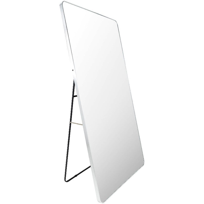 Jackline Modern Metallic Silver Wall Mirror