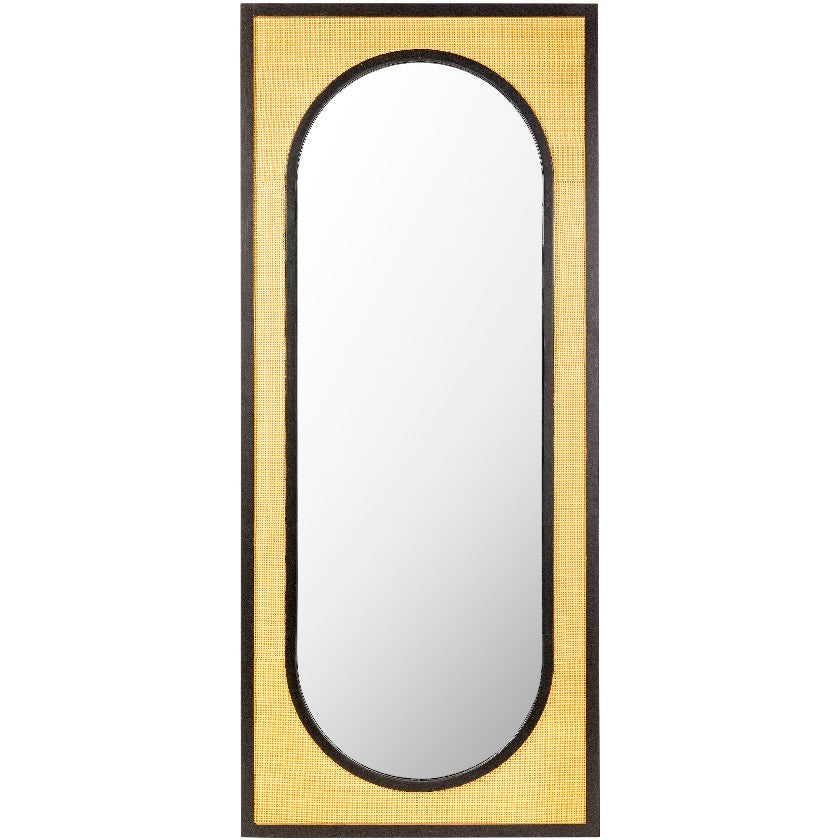 Ladawna Global Black Wall Mirror