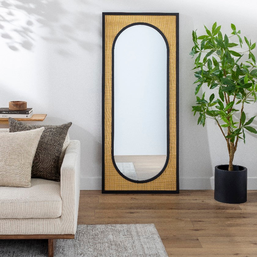 Ladawna Global Black Wall Mirror
