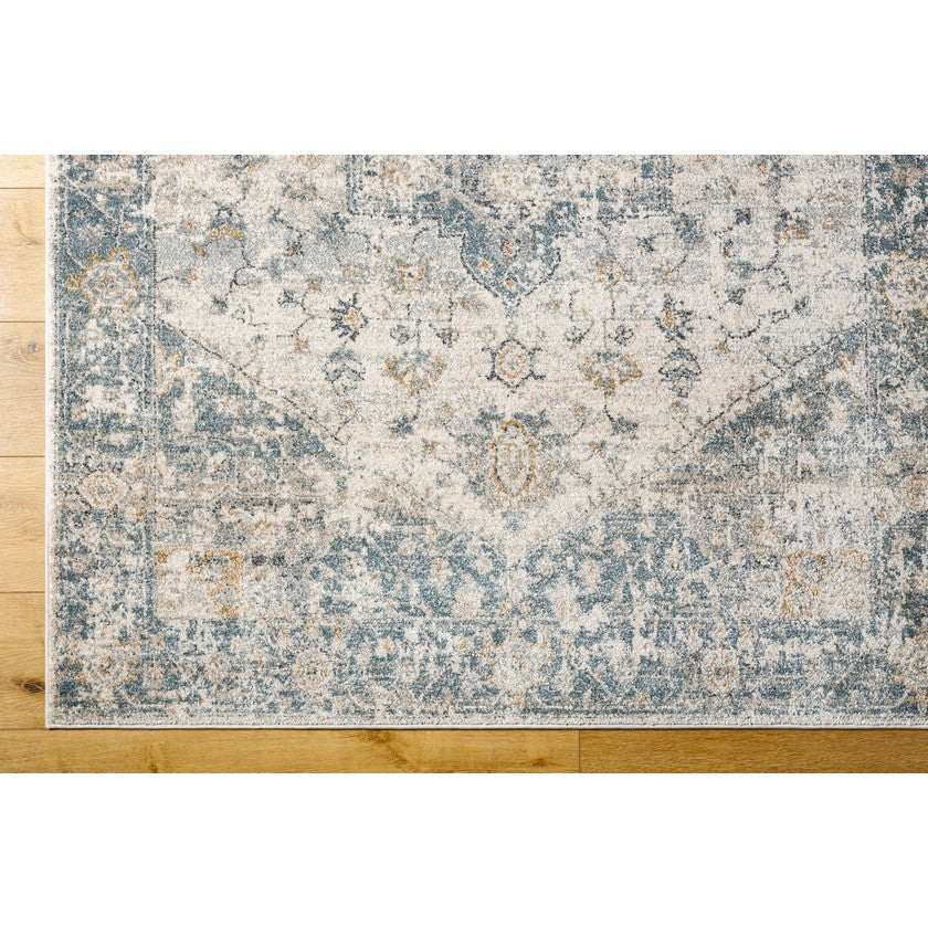 Ranee Traditional Denim/Charcoal Area Rug