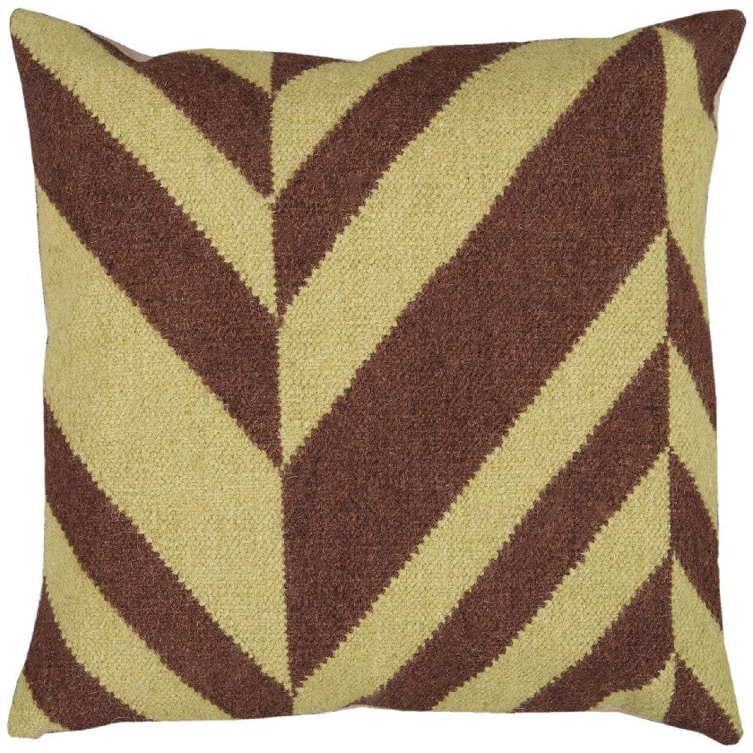 Bassenge Light Olive/Dark Brown Pillow Cover