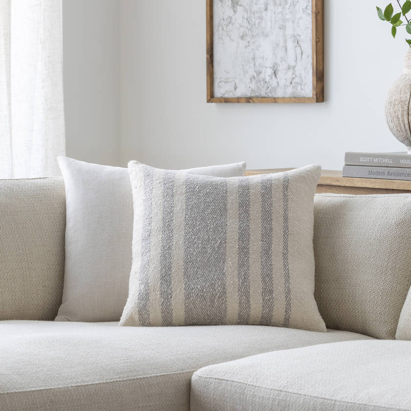 Higginson Light Silver Pillow Cover