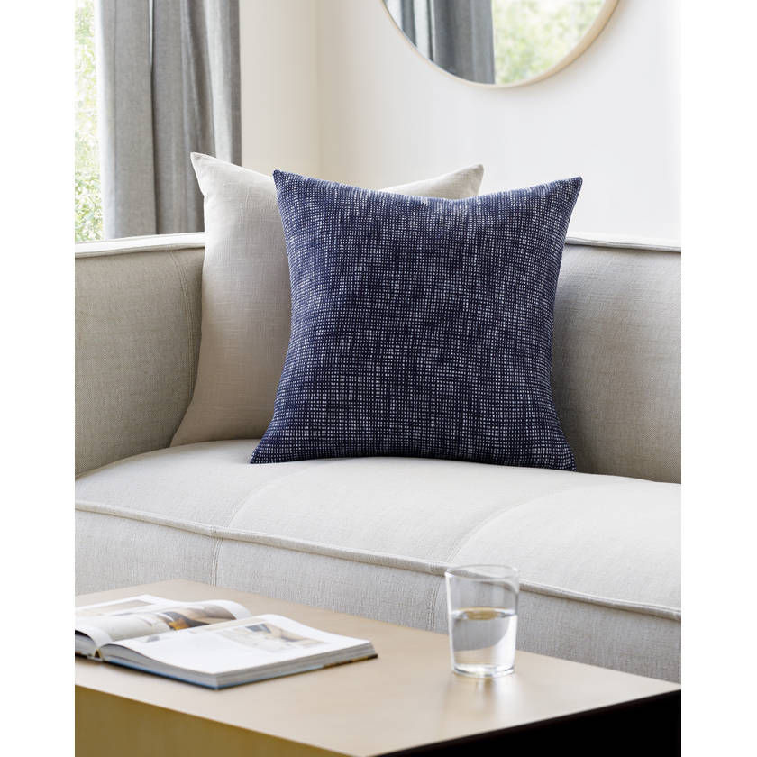 Seamus Ink Blue Pillow Cover