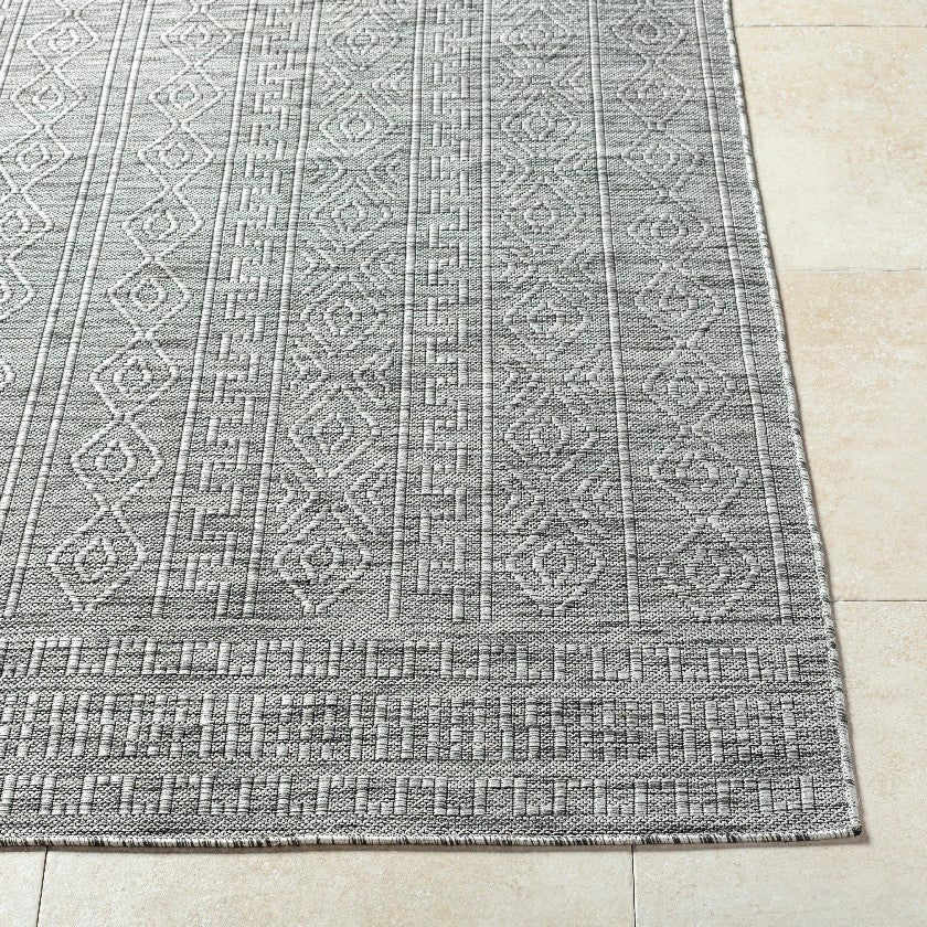 Benjaman Bohemian Black/Cream Area Rug