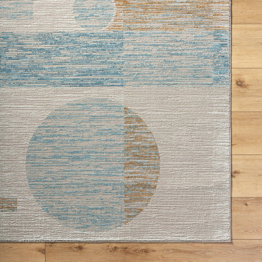 Sumer Modern Tan/Blue Area Rug