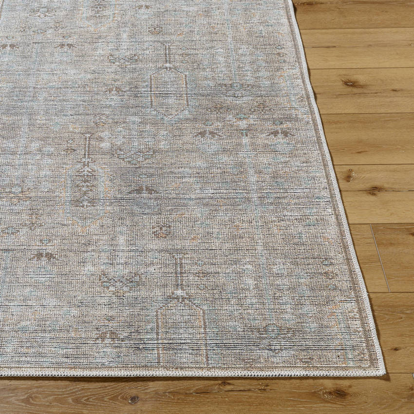 Darling Traditional Sterling Grey Washable Area Rug - Becki Owens x Livabliss
