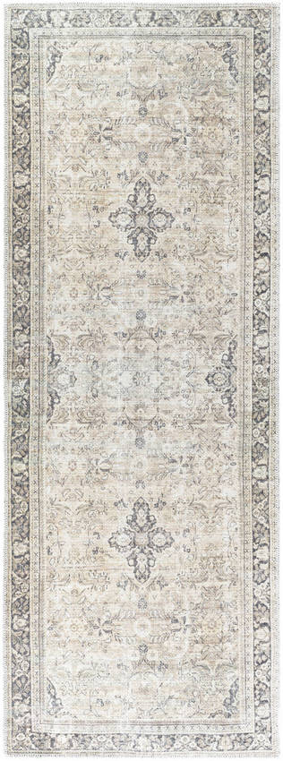 Darling Traditional Warm Grey/Khaki Washable Area Rug - Becki Owens x Livabliss