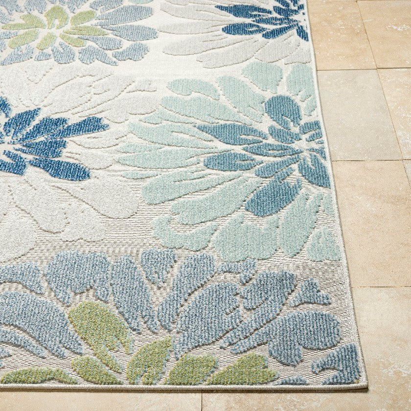 Mohit Coastal Pale Blue Area Rug