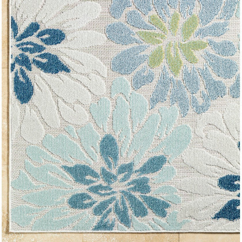 Mohit Coastal Pale Blue Area Rug