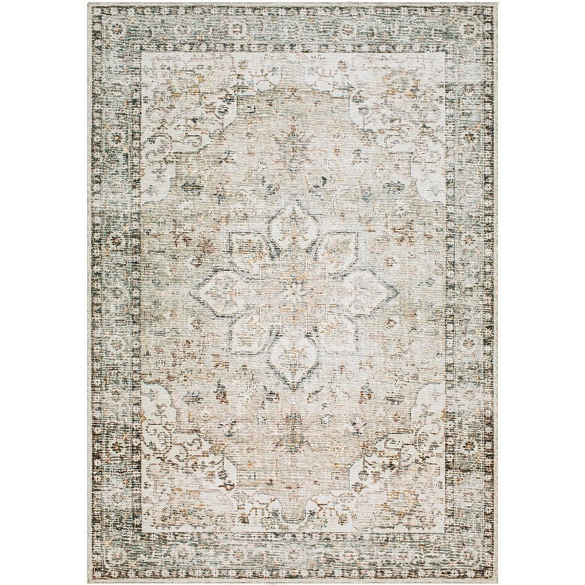 Chelcey Traditional Ash Washable Area Rug