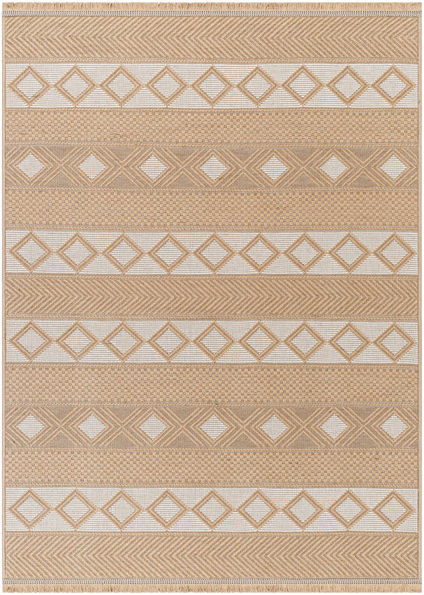 Jose Cottage Tan/Cream Washable Area Rug