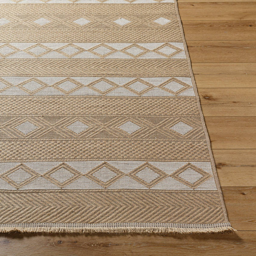 Jose Cottage Tan/Cream Washable Area Rug