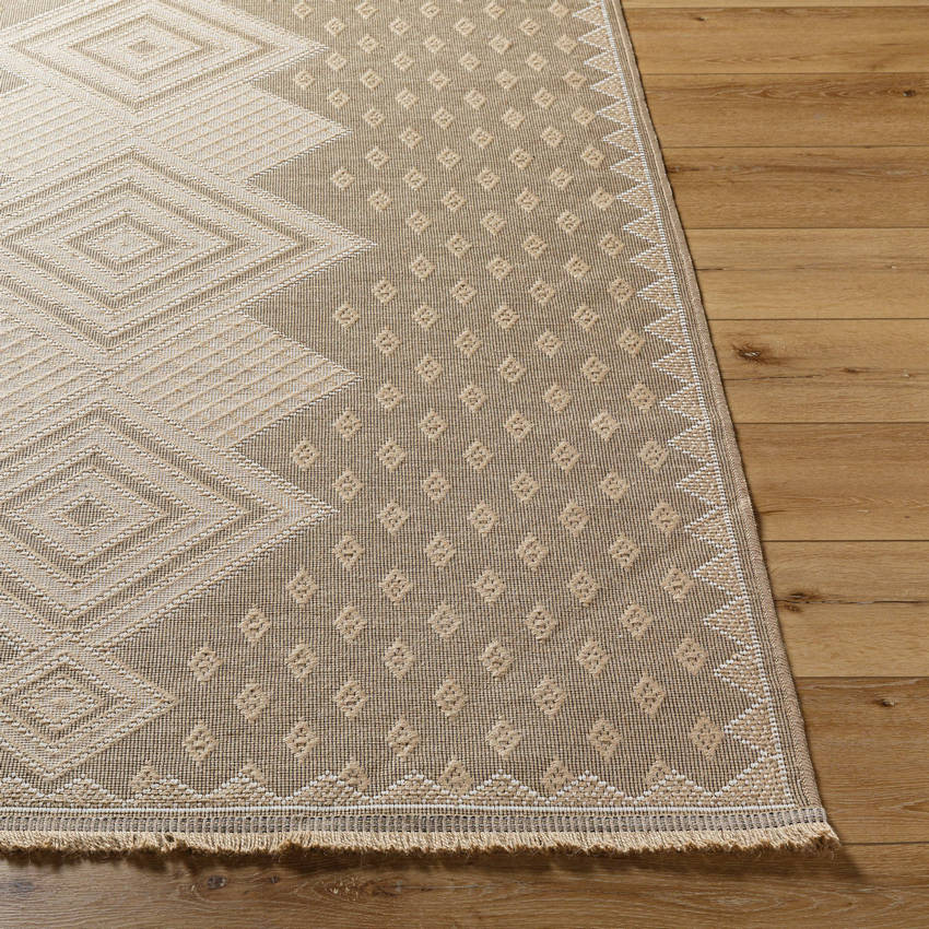 Yuriko Cottage Tan Washable Area Rug